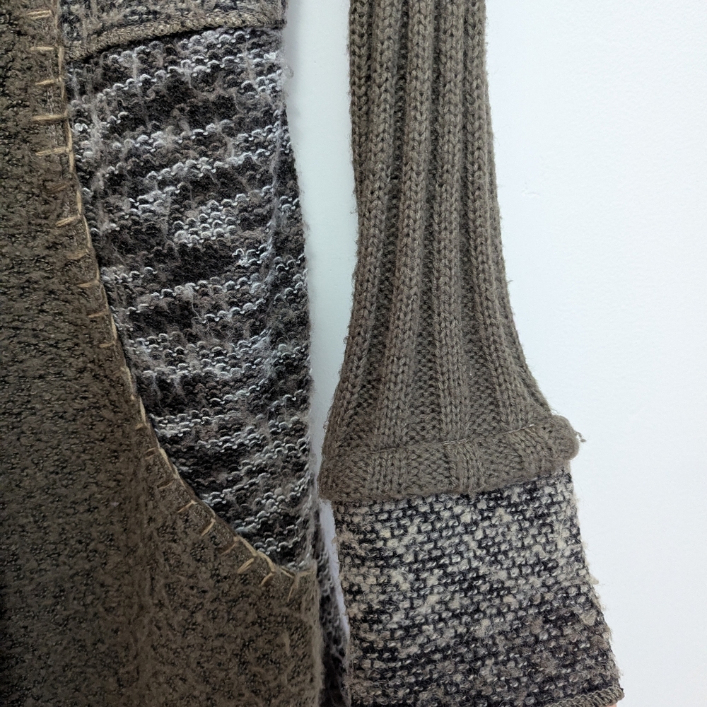 Sioni Studio Button Up Patch Cardigan Mohair Wool… - image 4